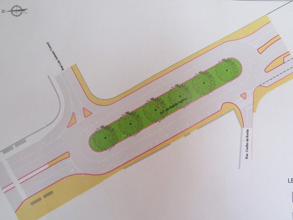 Nova rotunda permitirá inverter a marcha na Av. da Guarda Inglesa