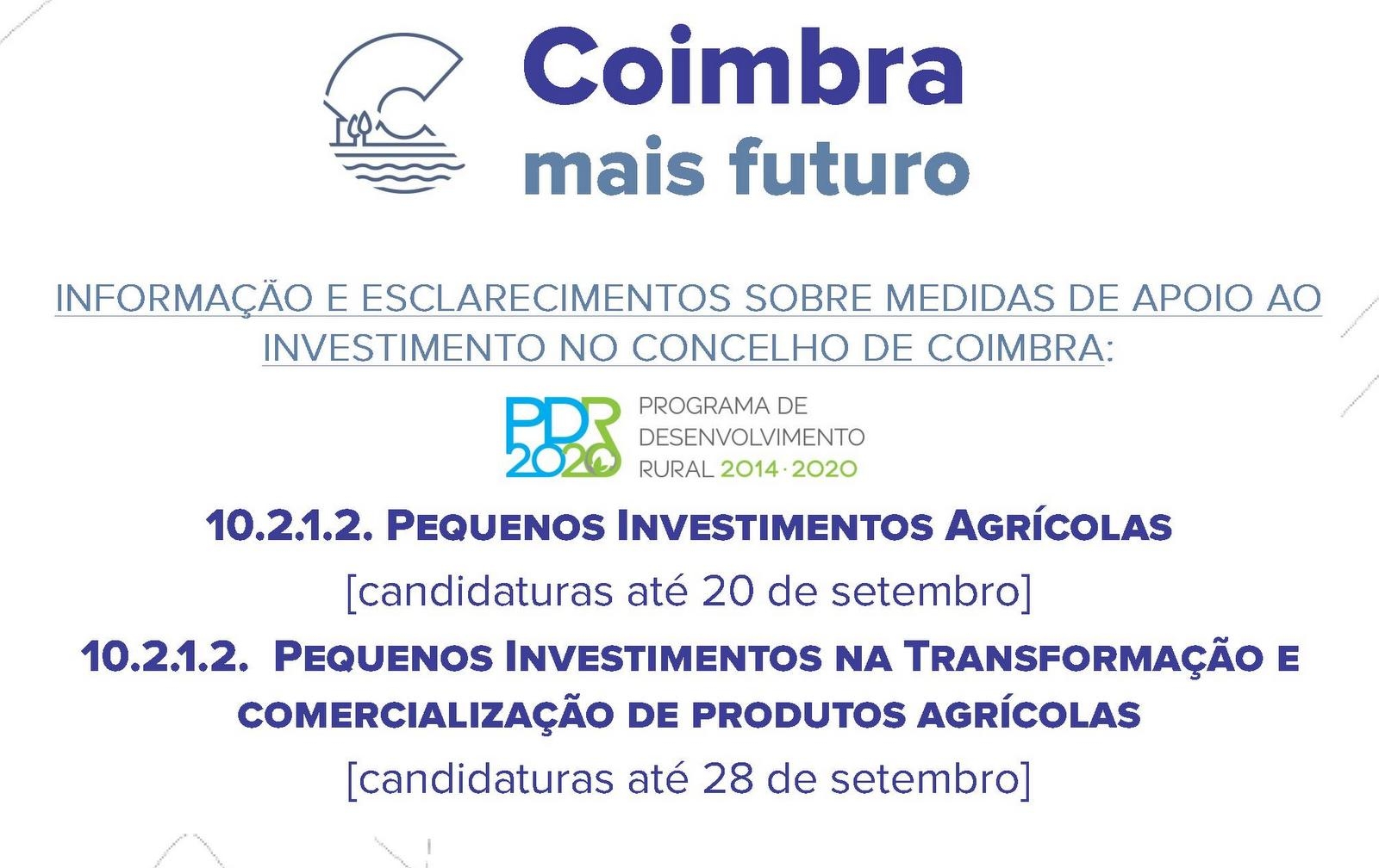Sessões de Informação sobre linhas de financiamento ao investimento agrícola em Coimbra