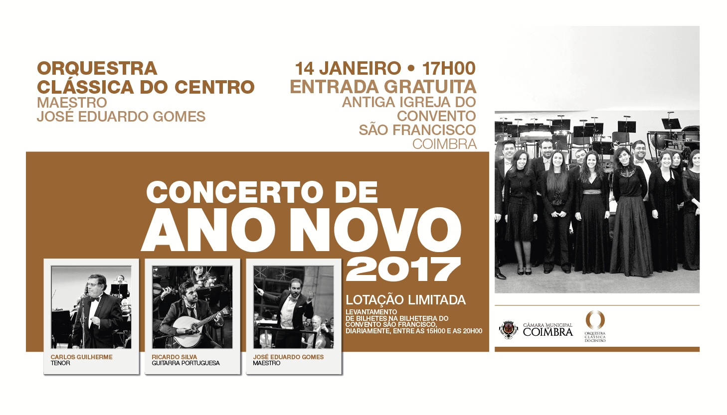 CMC proporciona mais bilhetes para o Concerto de Ano Novo da Orquestra Clássica do Centro