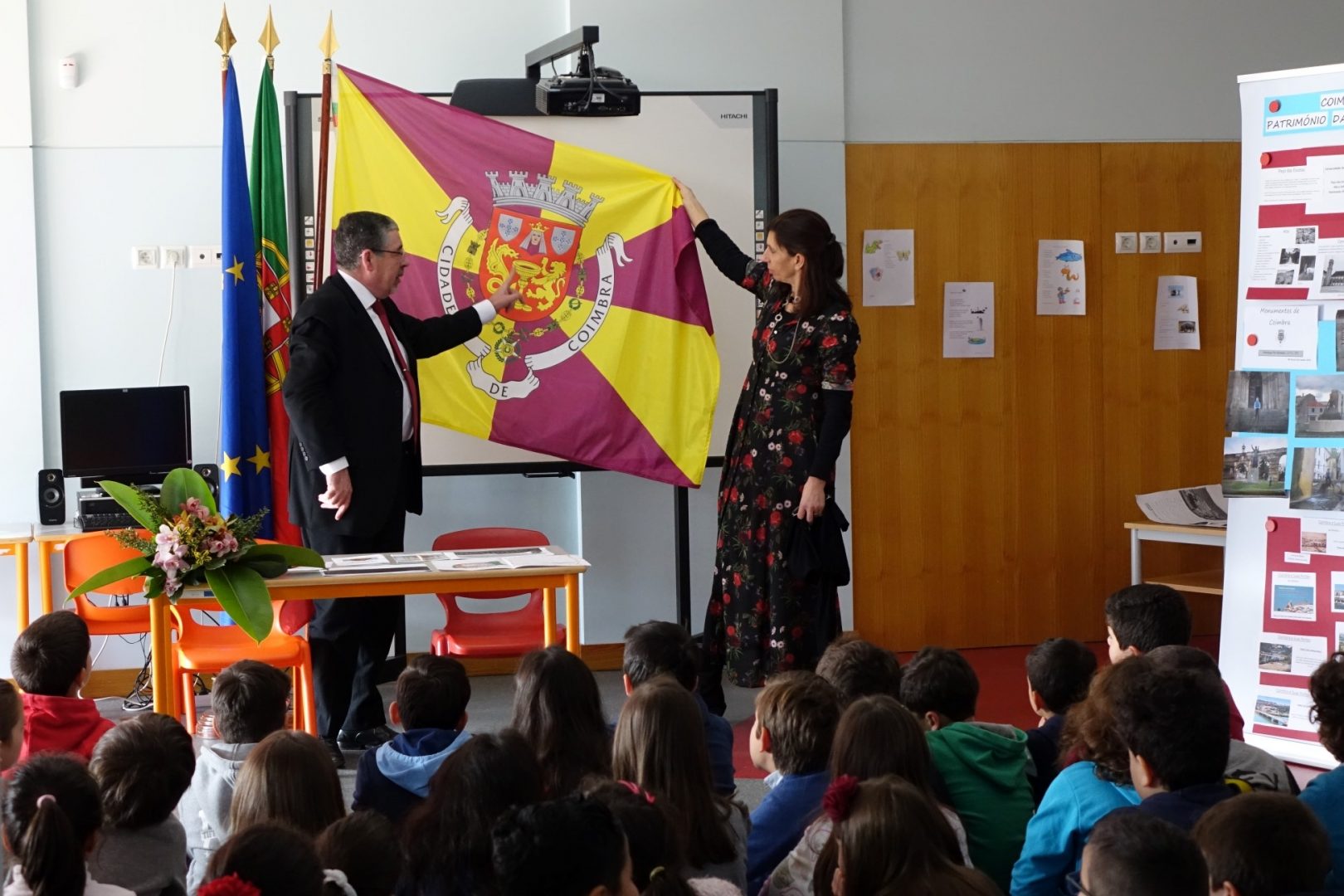 Manuel Machado foi ao Centro Escolar Solum Sul falar sobre a história de Coimbra