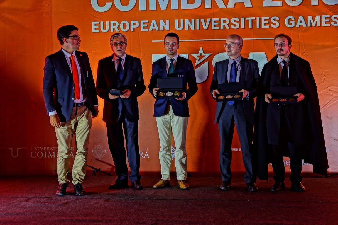 Medalhados nos Jogos Europeus Universitários 2018 homenageados ontem