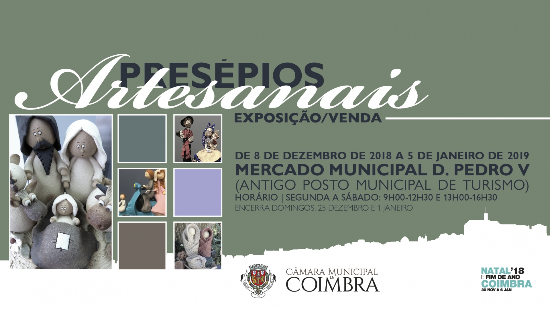 Mercado Municipal D. Pedro V acolhe exposição/venda de Presépios Artesanais a partir do próximo sábado