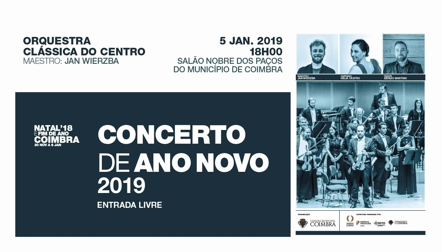 CM Coimbra oferece concerto de ano novo à cidade protagonizado pela OCC