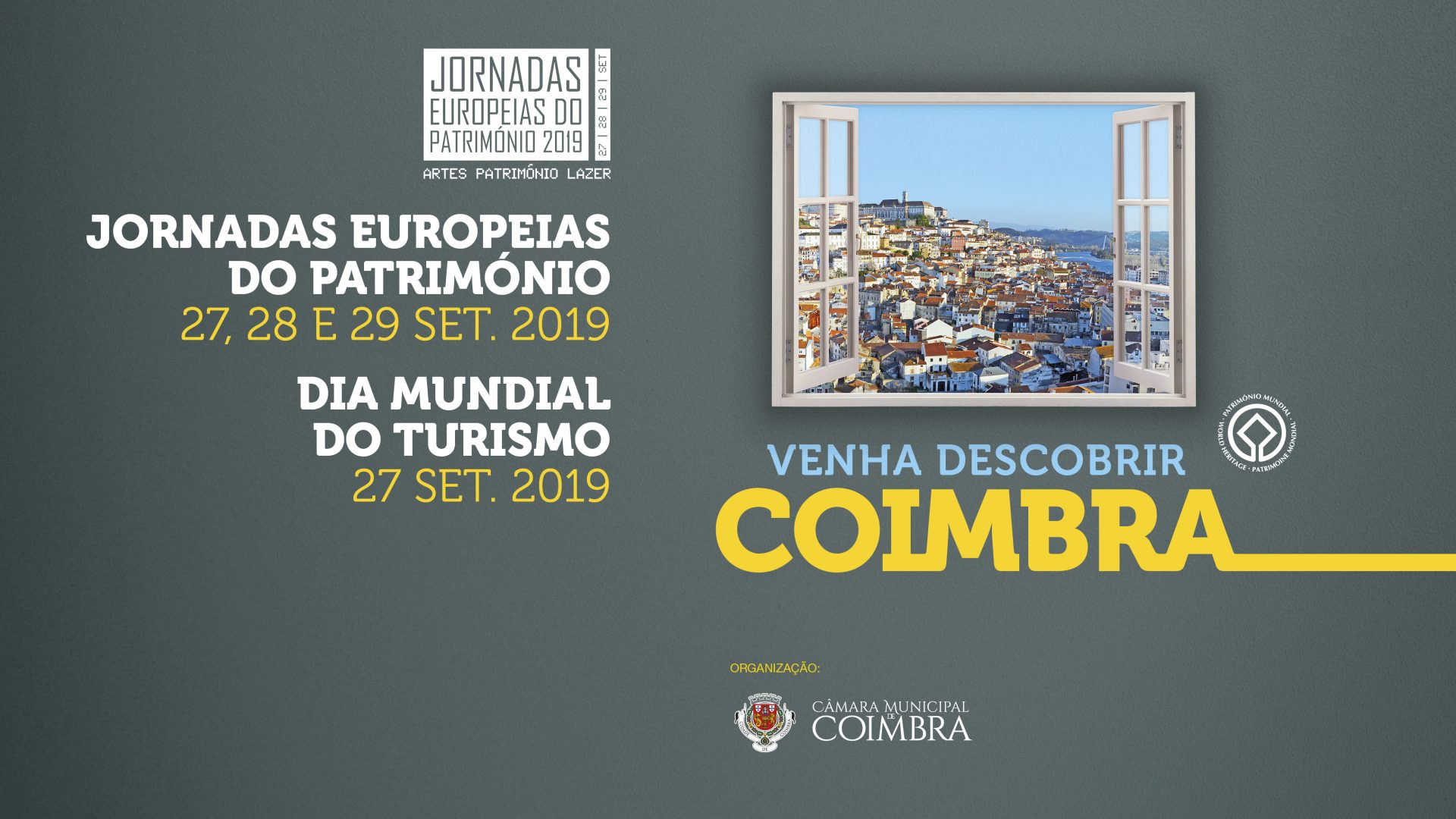 Coimbra assinala Dia Mundial do Turismo e Jornadas Europeias do Património