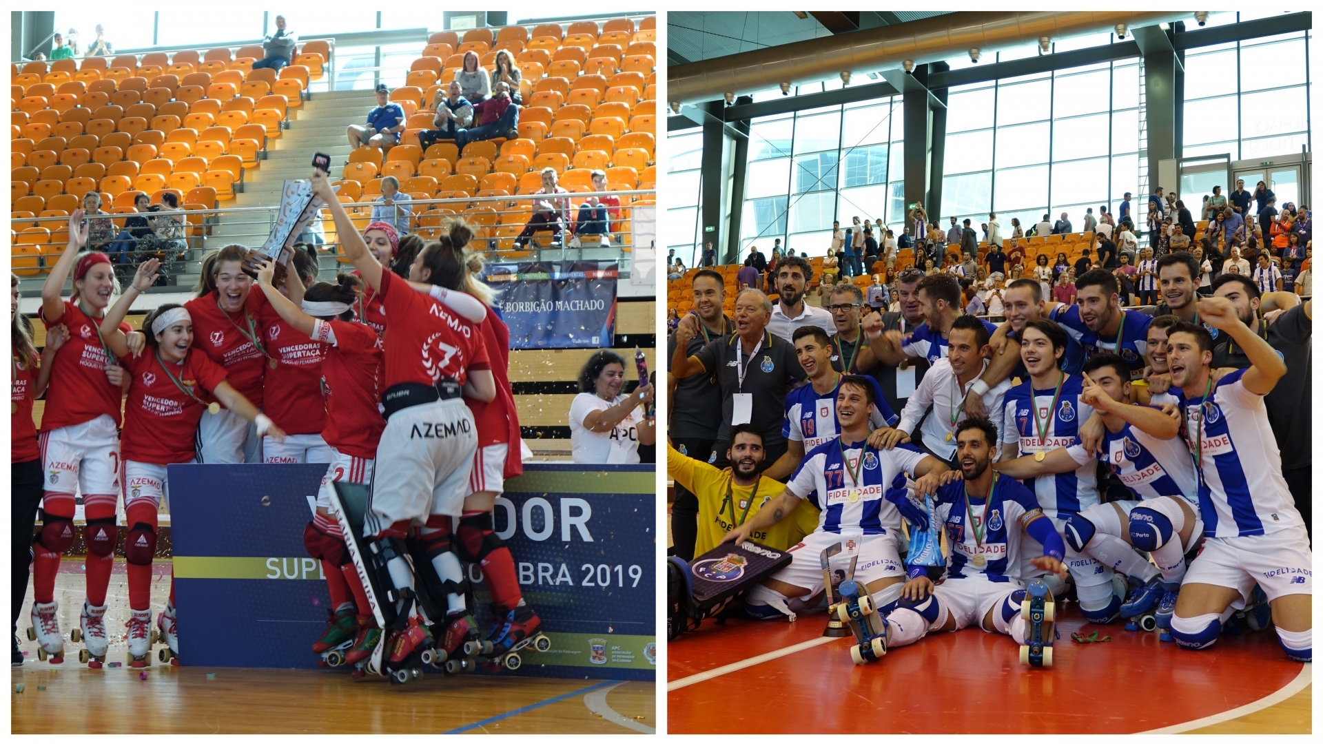 Benfica e Porto conquistam Supertaças de Hóquei em Patins em Coimbra