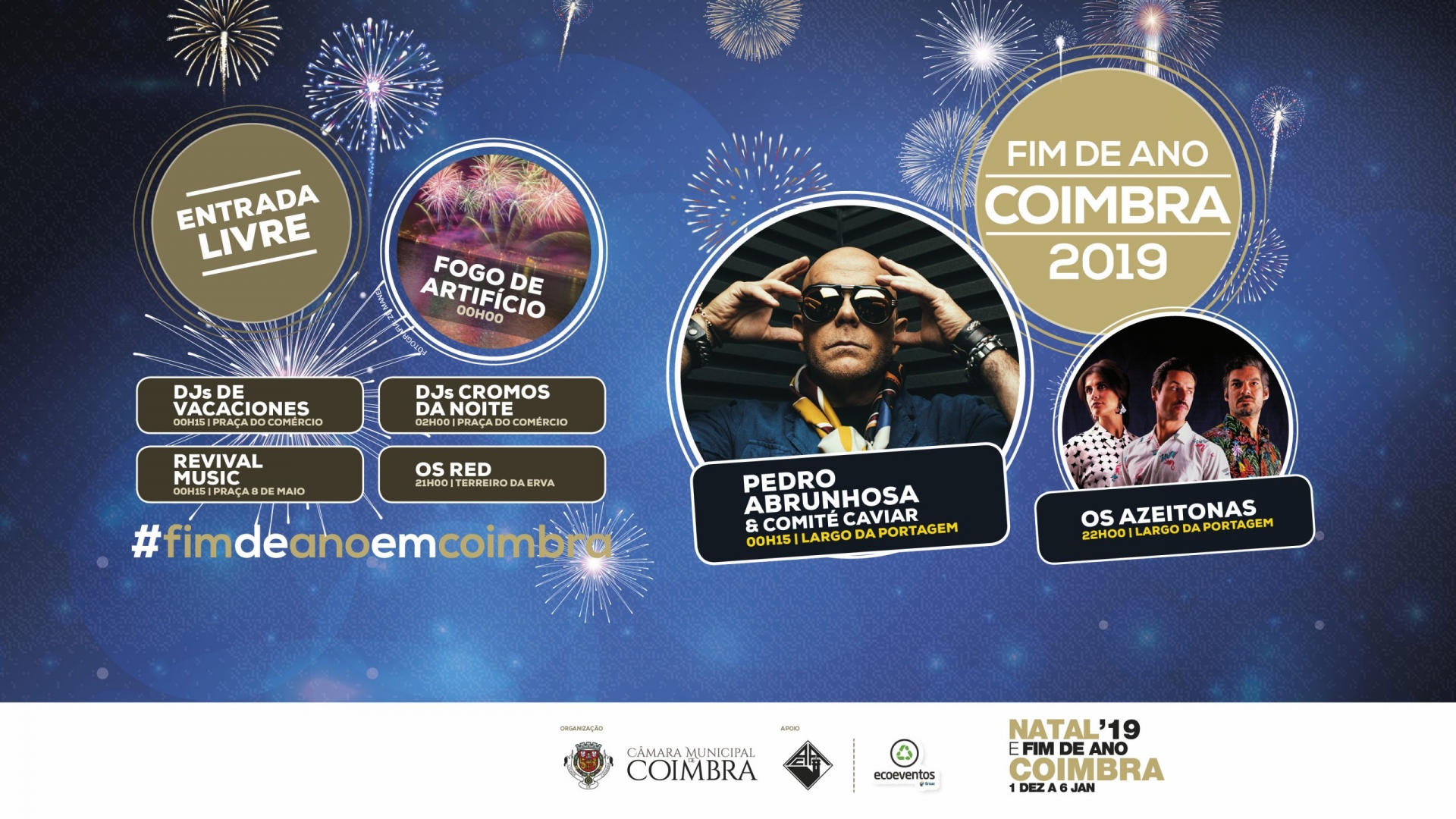 Fim de Ano em Coimbra com Pedro Abrunhosa, Os Azeitonas e muito mais