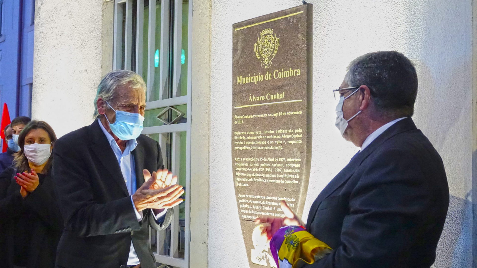 Coimbra homenageia Álvaro Cunhal junto à casa onde nasceu em novembro de 1913