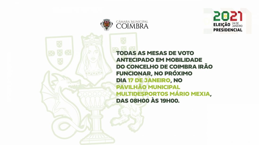 Voto antecipado decorrerá no Pavilhão Municipal Mário Mexia devido ao elevado número de registos