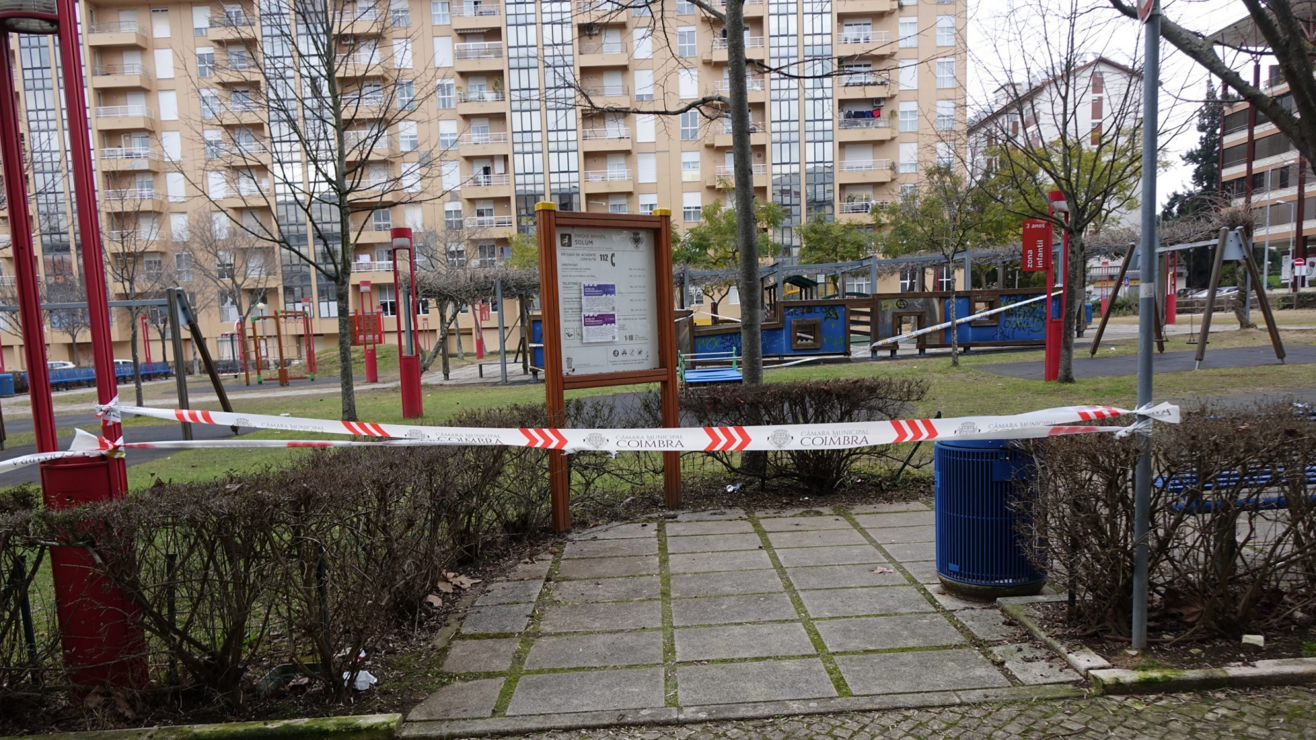 Plano de Contingência COVID-19: Vedado o acesso a parques infantis, mobiliário urbano e locais de desporto