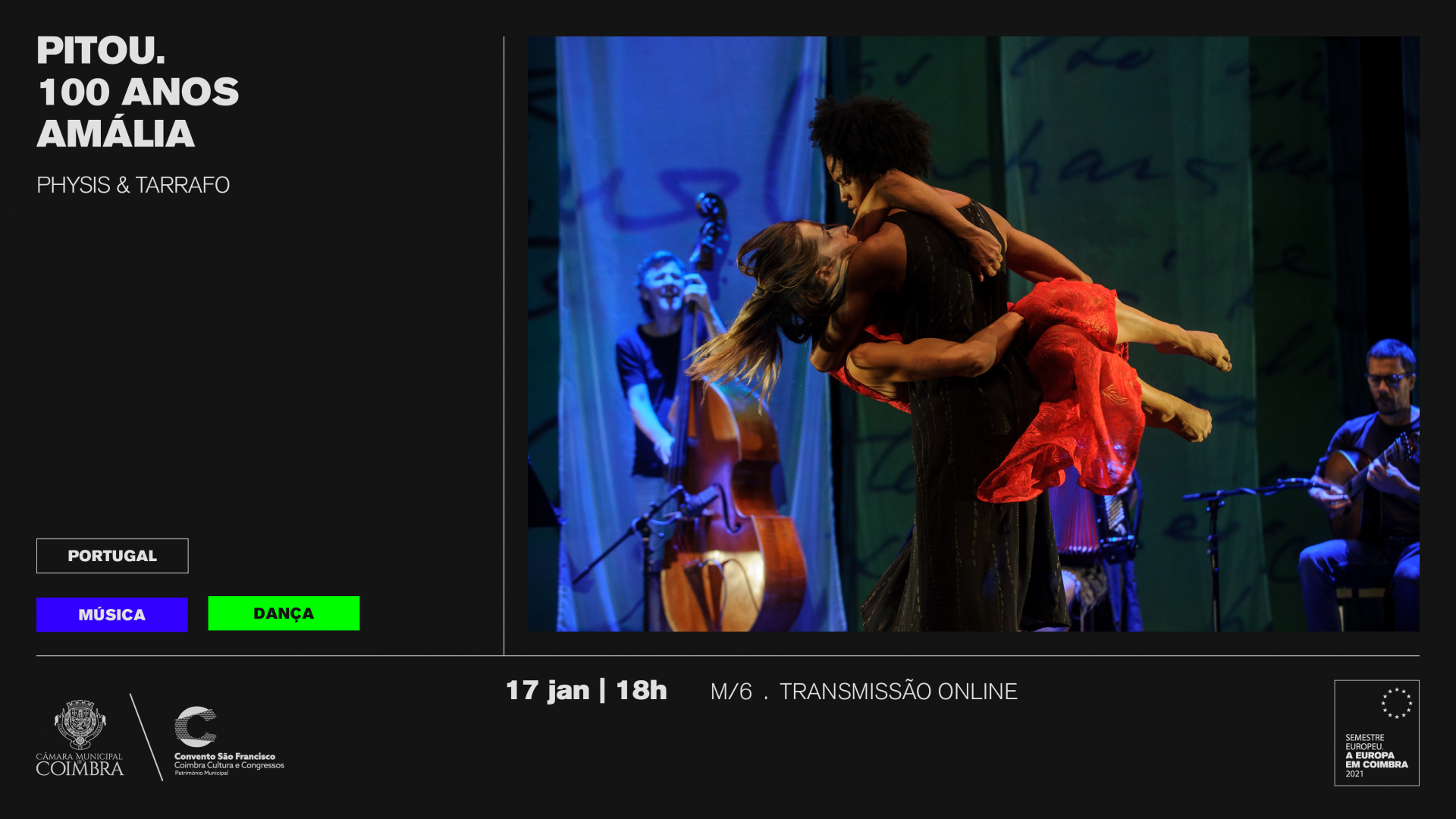 Transmissão online de homenagem a Amália abre programação de Coimbra dedicada à UE