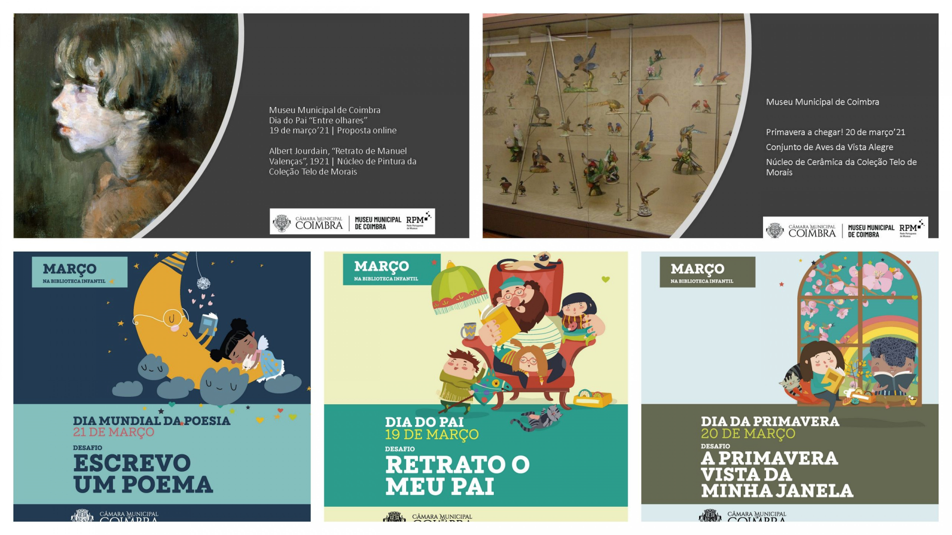 CM Coimbra promove atividades infantojuvenis para os dias do Pai, da Primavera e da Poesia