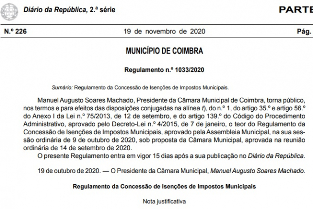 Câmara isenta a Associação Recreativa e Cultural de Albergaria de IMI