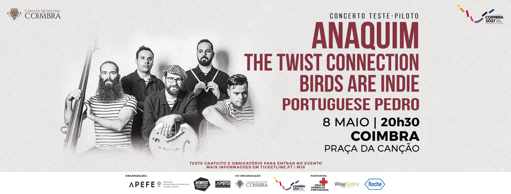 Coimbra recebe concerto teste-piloto dia 8 de maio