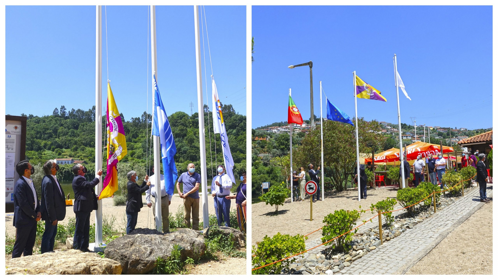 Bandeira Azul hasteada nas praias fluviais do Rebolim e de Palheiros e Zorro