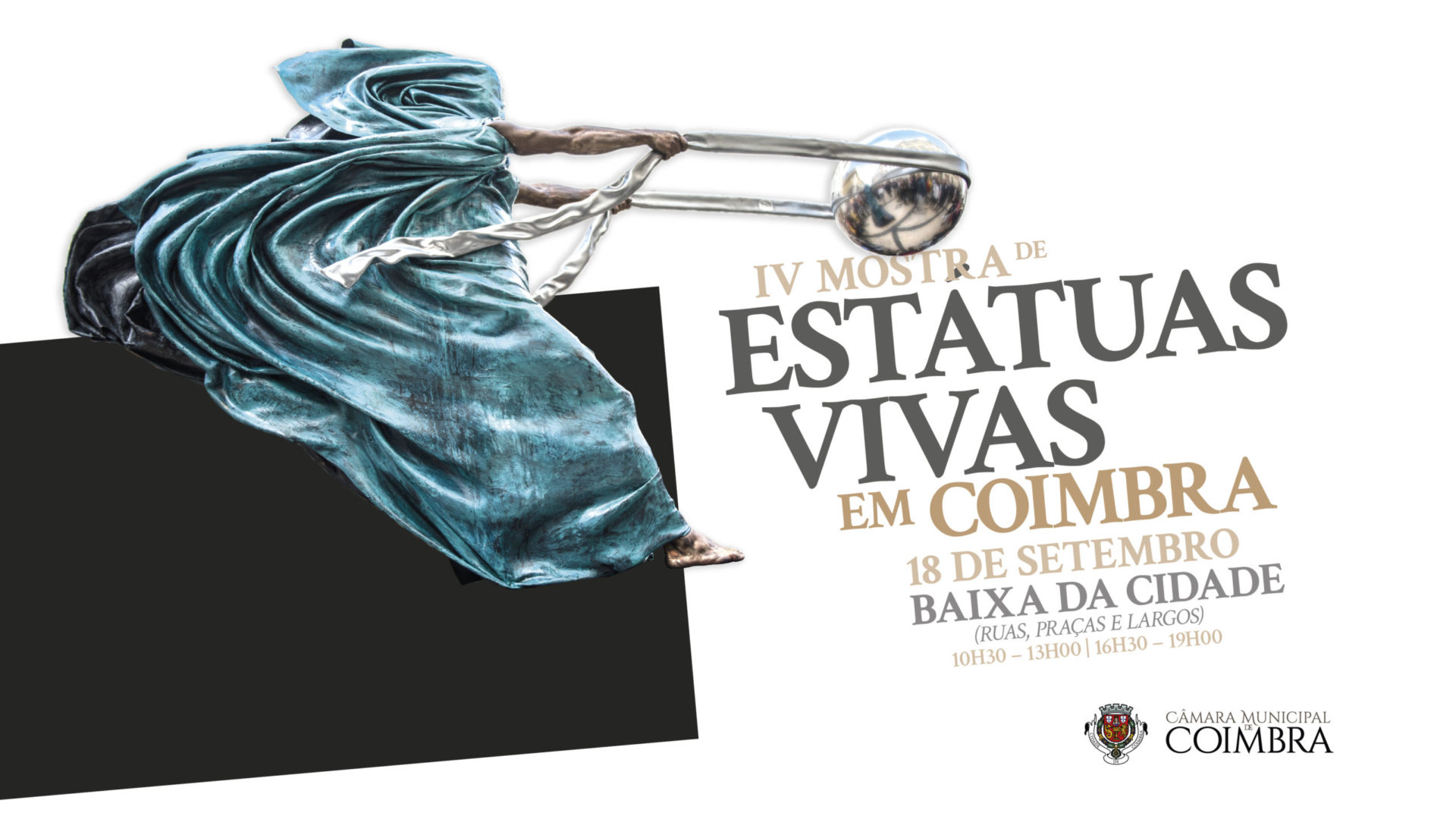 Mostra de Estátuas Vivas regressa às ruas, praças e largos da Baixa no próximo sábado