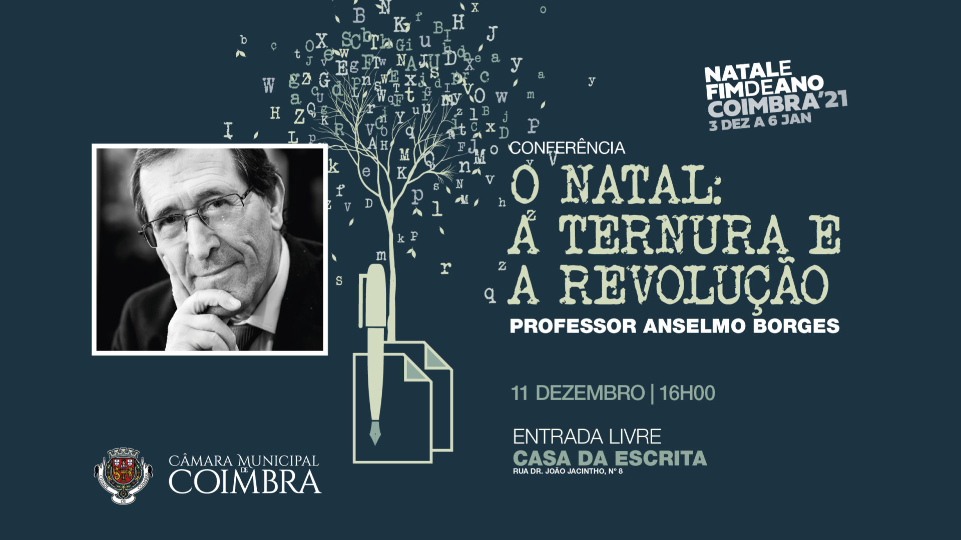 “O Natal” na Casa da Escrita com o Padre Anselmo Borges