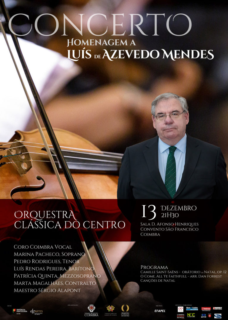 Concerto homenageia presidente do Tribunal da Relação de Coimbra, Luís Azevedo Mendes