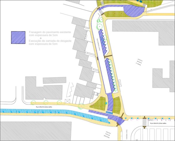 Ruas Infanta Dona Maria e Fernão Lopes condicionadas ao trânsito para repavimentação