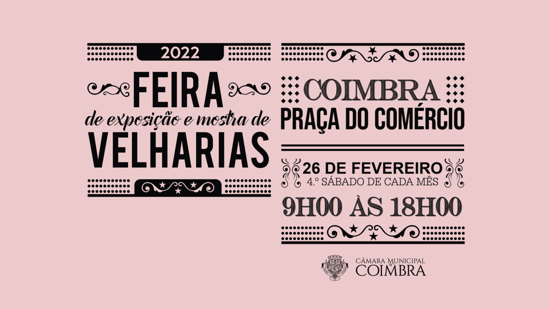 Feira de Velharias no próximo sábado na Praça do Comércio