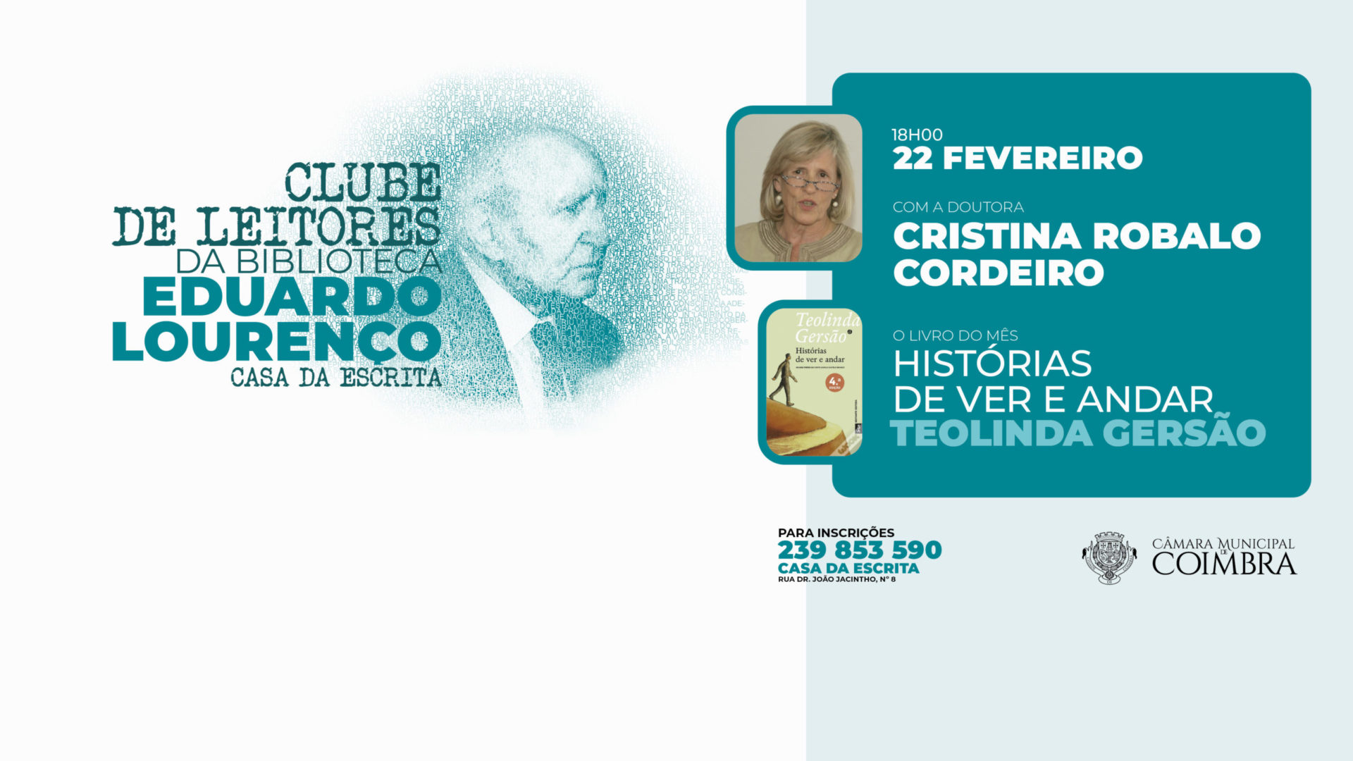 Câmara de Coimbra cria “Clube de Leitores da Biblioteca Eduardo Lourenço”