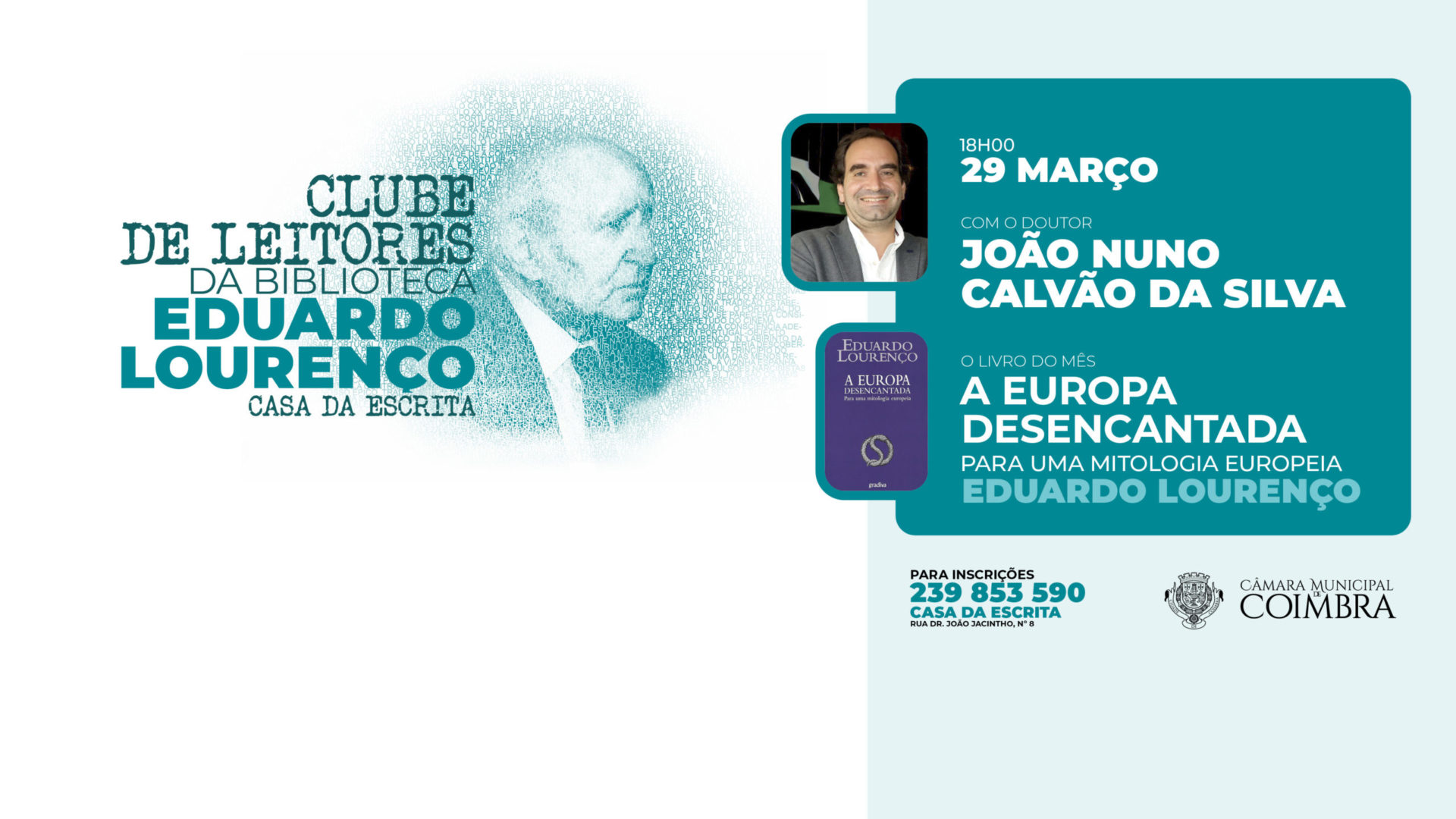 Casa da Escrita acolhe amanhã segunda sessão do “Clube de Leitores da Biblioteca Eduardo Lourenço”