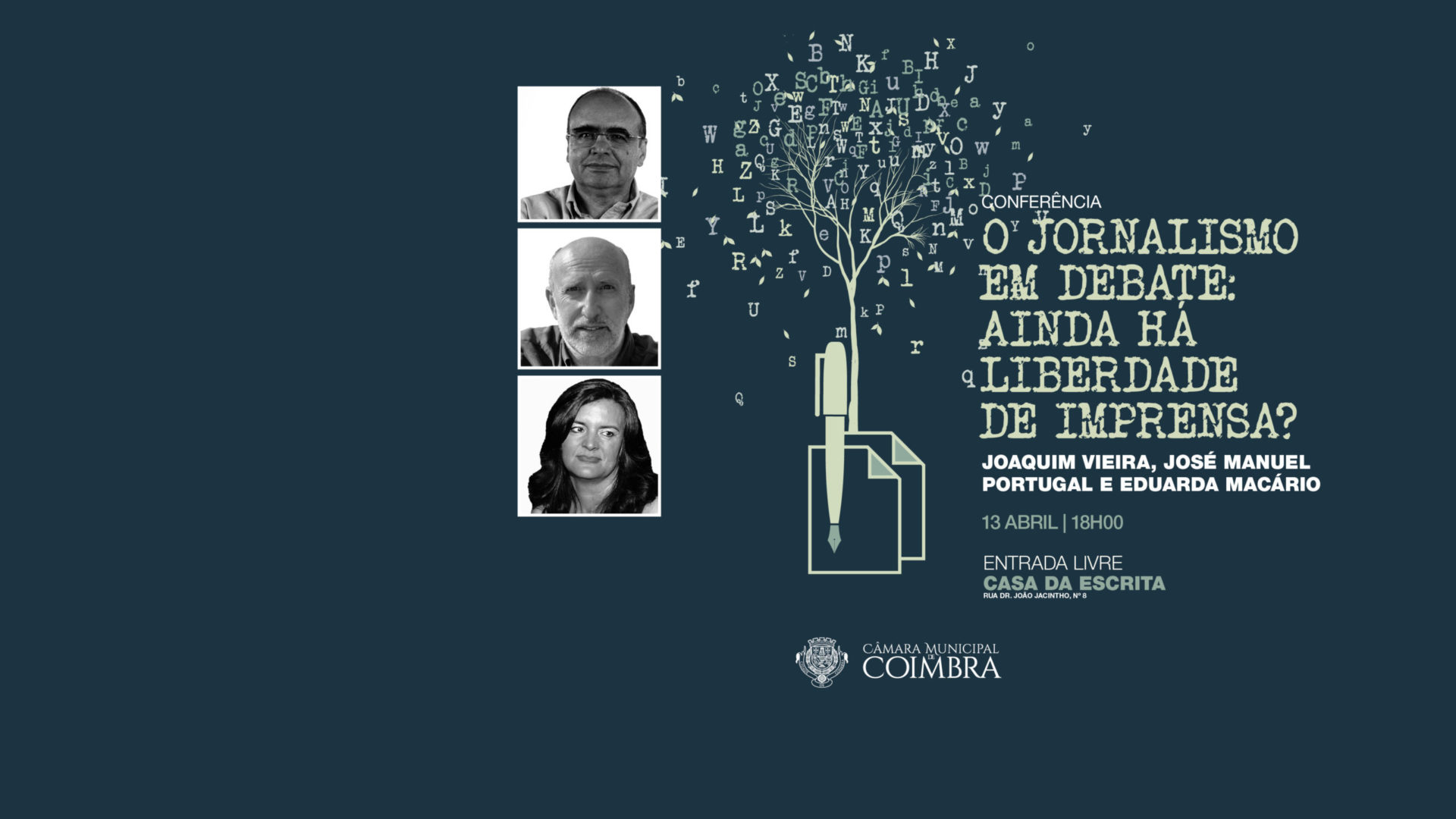 CM de Coimbra assinala Dia Mundial da Imprensa com conferência “Ainda há liberdade de imprensa?”