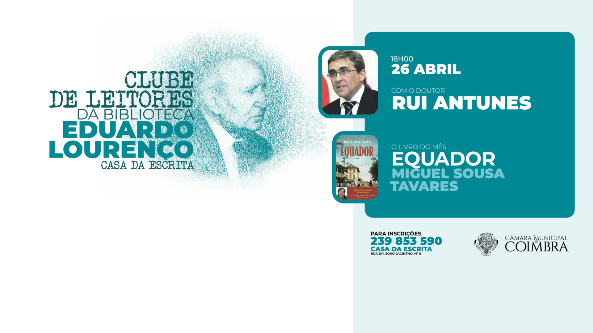 Casa da Escrita organiza terceira sessão do “Clube de Leitores da Biblioteca Eduardo Lourenço”