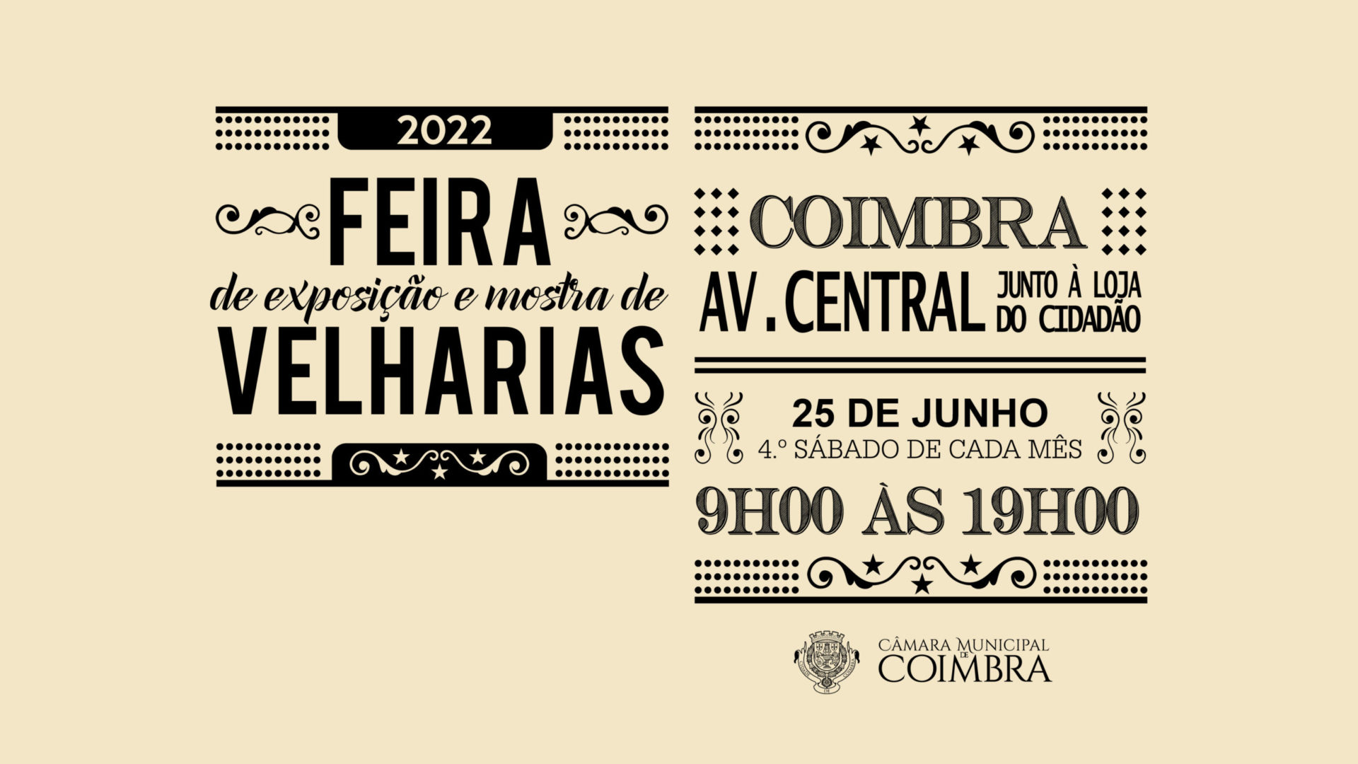 Feira de Velharias transfere-se, no próximo sábado, para a Via Central, junto à Loja do Cidadão