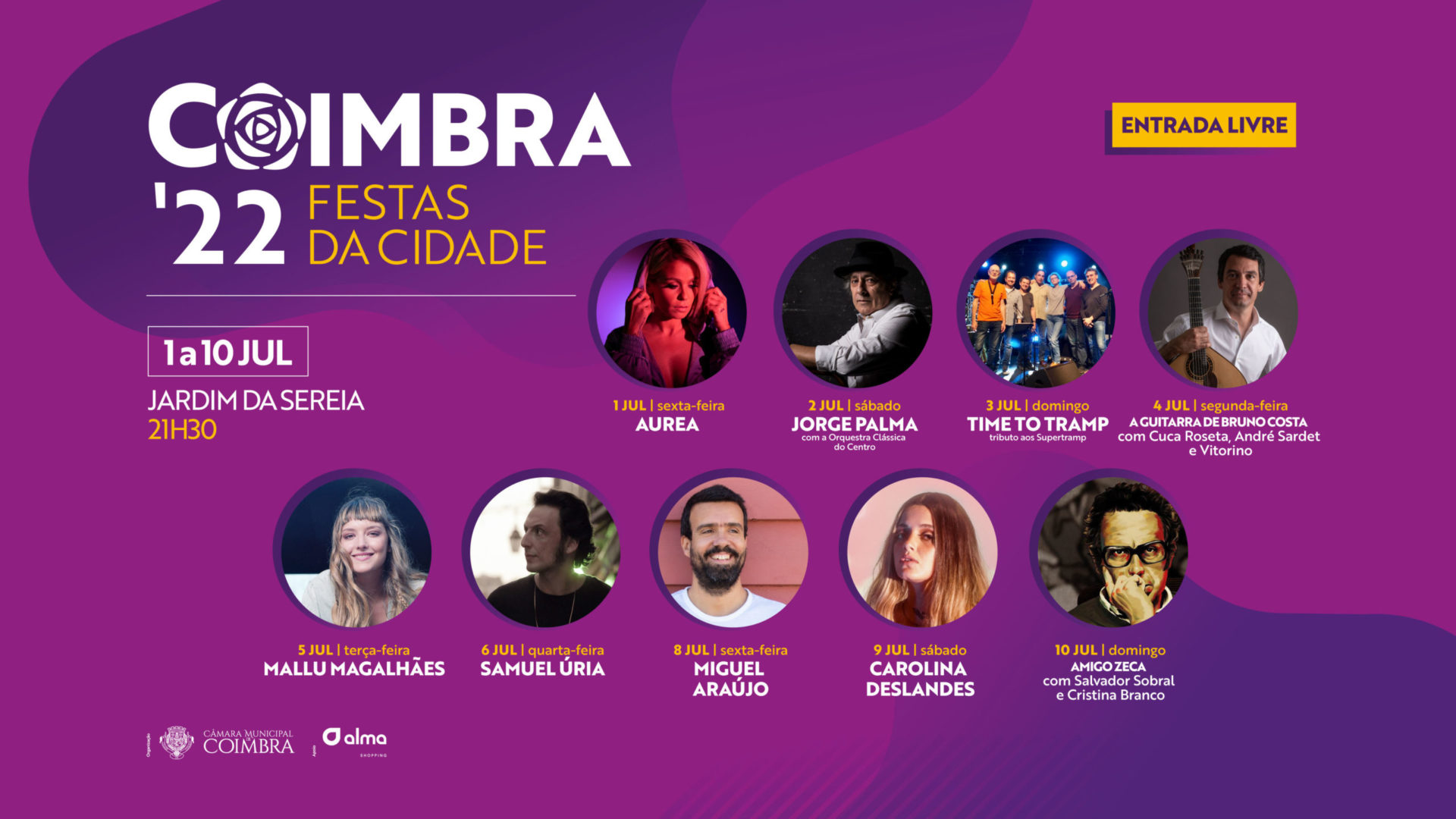 Eventos culturais e desportivos marcam o programa completo das Festas da Cidade