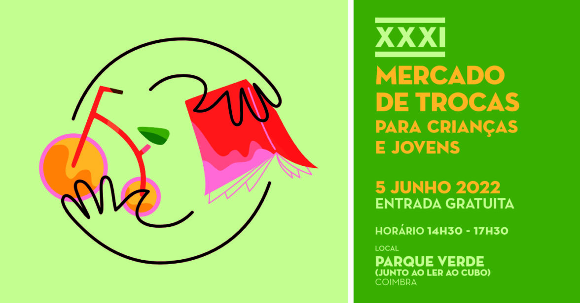 Mercado de Trocas no “Ler ao Cubo” do Parque Verde do Mondego, no próximo domingo