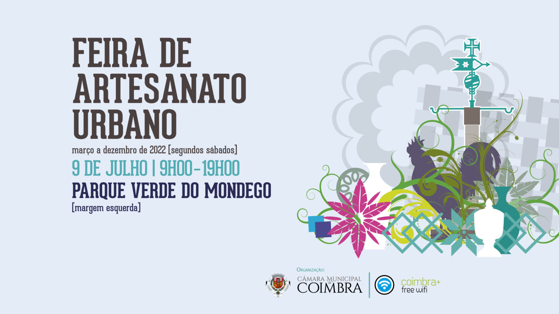 Feira de Artesanato Urbano na margem esquerda do Parque Verde do Mondego no próximo sábado