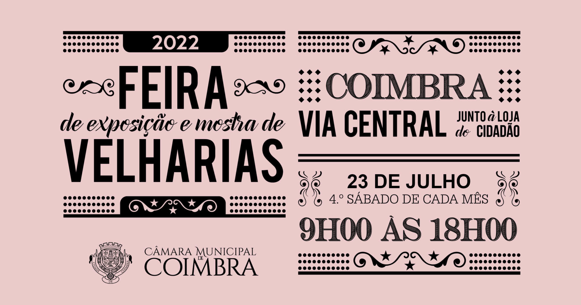 Feira de Velharias no próximo sábado na Via Central, junto à Loja do Cidadão