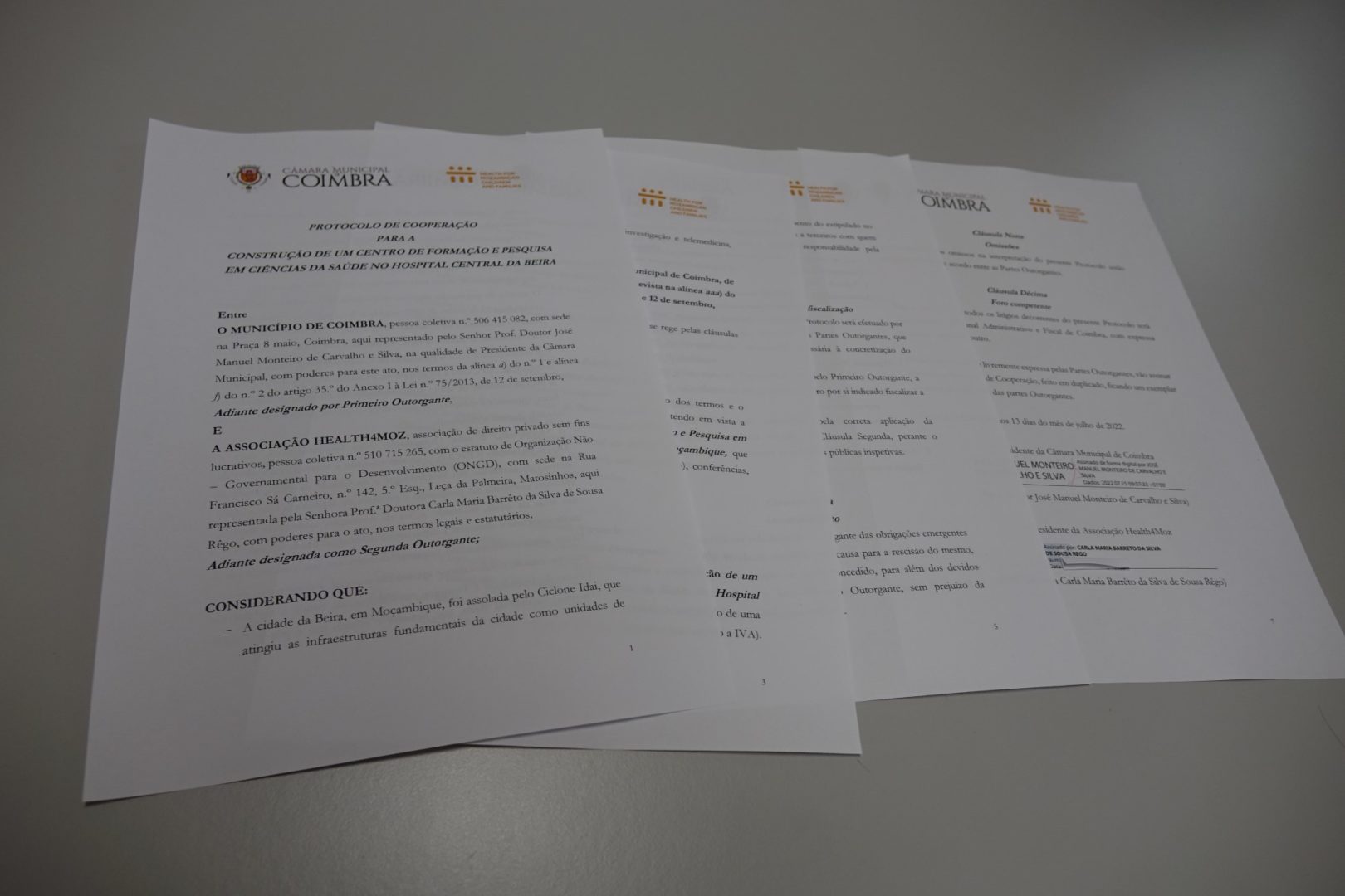 Coimbra formaliza apoio à construção de centro de formação no Hospital da Beira, em Moçambique