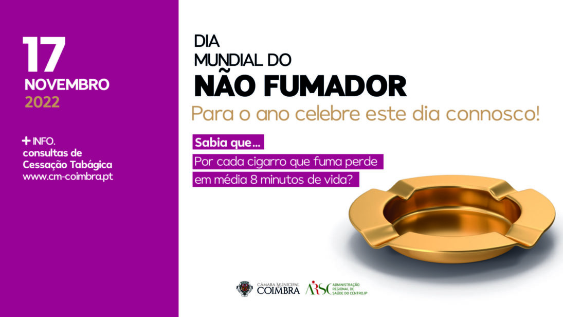 CM de Coimbra assinala Dia Mundial do Não Fumador com campanha “Para o ano celebre este dia connosco”