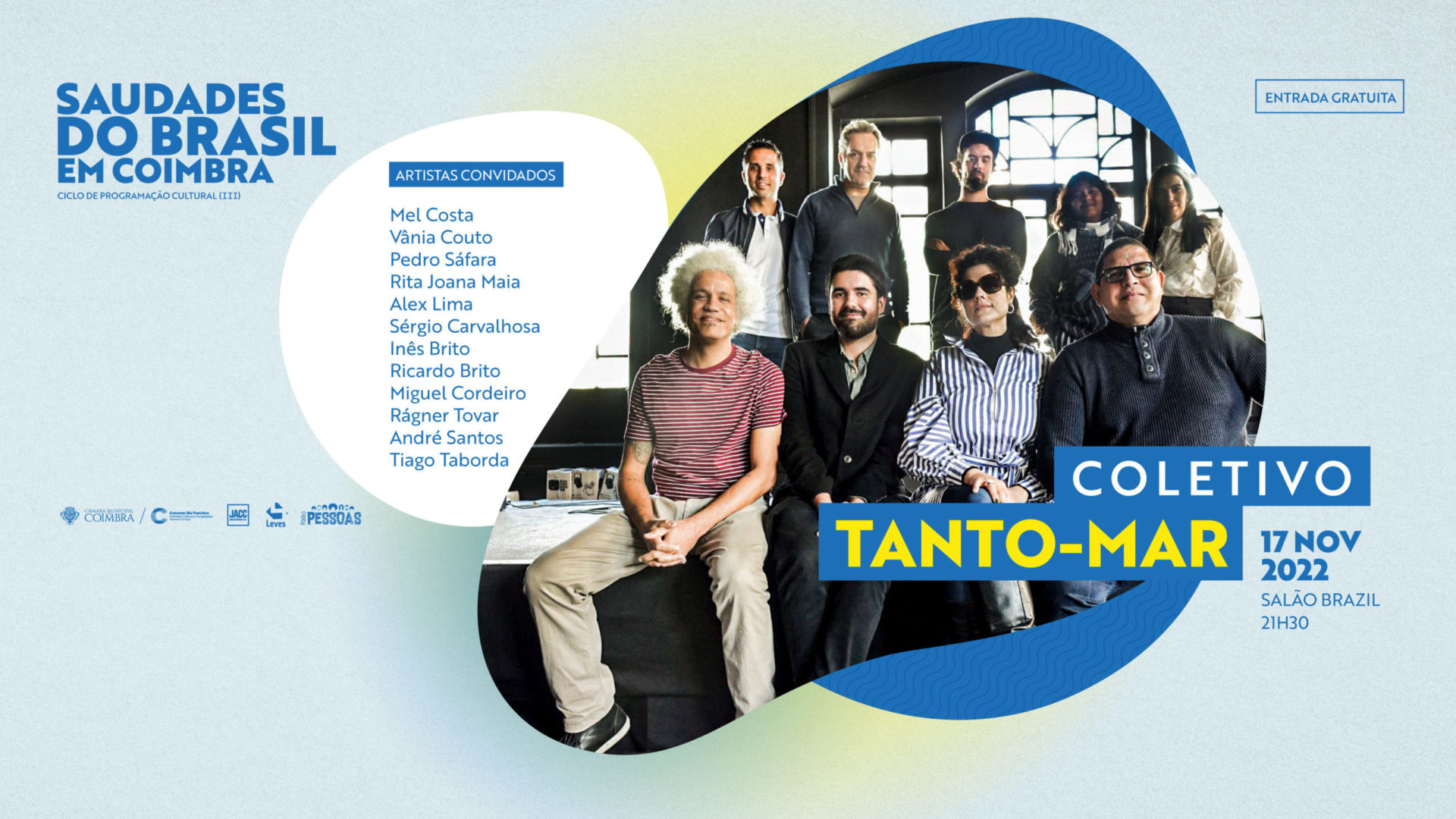 “Coletivo Tanto-Mar” apresenta-se pela primeira vez em concerto inédito no Salão Brazil