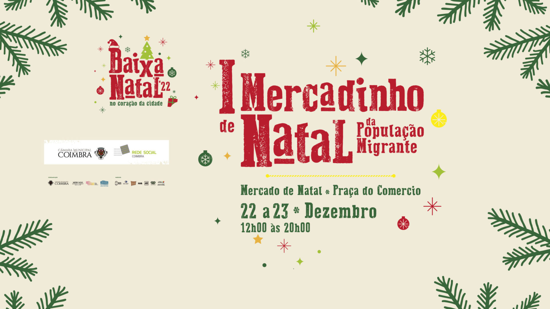 Mercado de Natal acolhe “I Mercadinho de Natal da população Migrante em Coimbra”, a 22 e 23 de dezembro