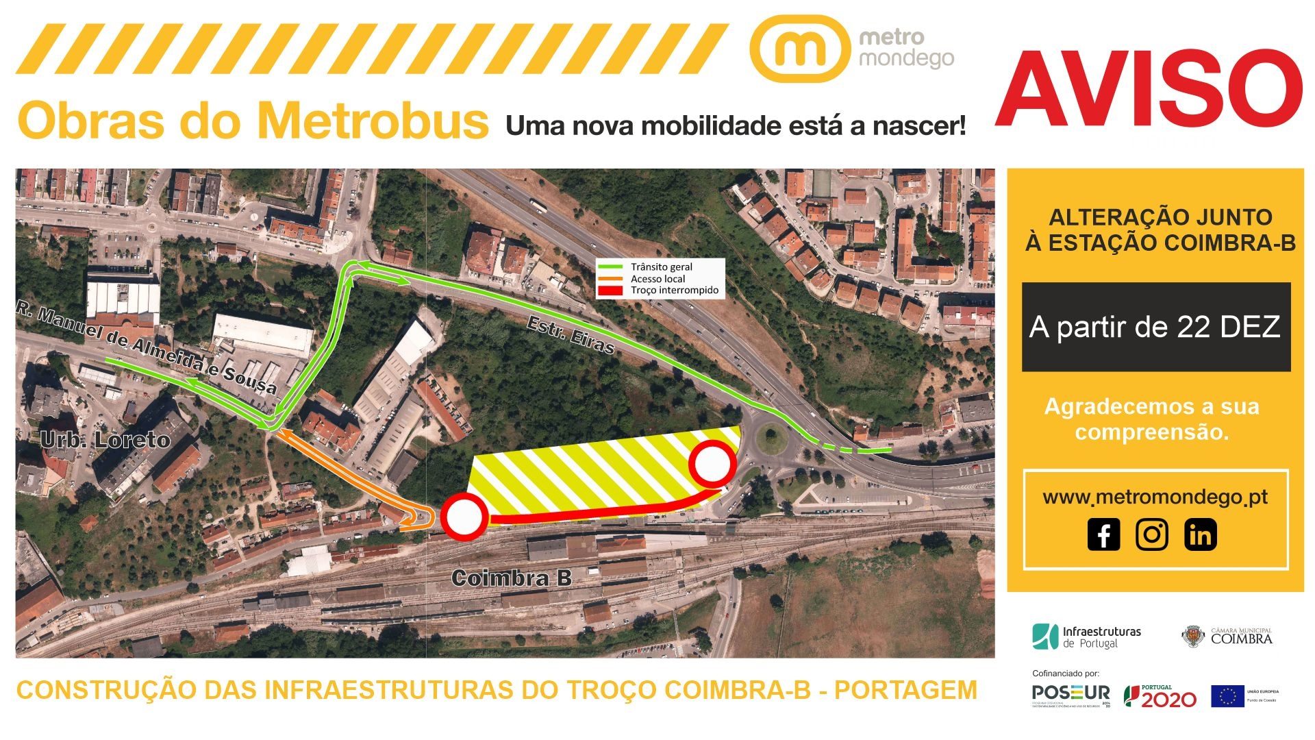 Obras do Metrobus | Desvio de trânsito na Rua Manuel de Almeida e Sousa