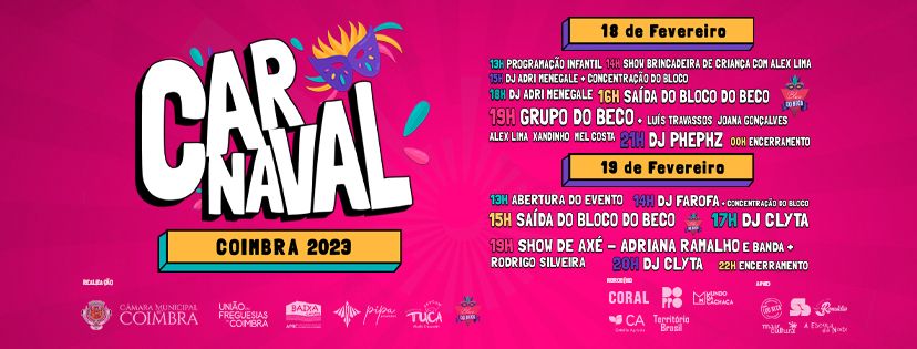 Carnaval brasileiro vai invadir as ruas da Baixa nos dias 18 e 19 de fevereiro