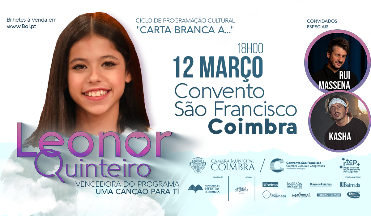 “Carta Branca a…” Leonor Quinteiro dia 12 de março no Convento São Francisco
