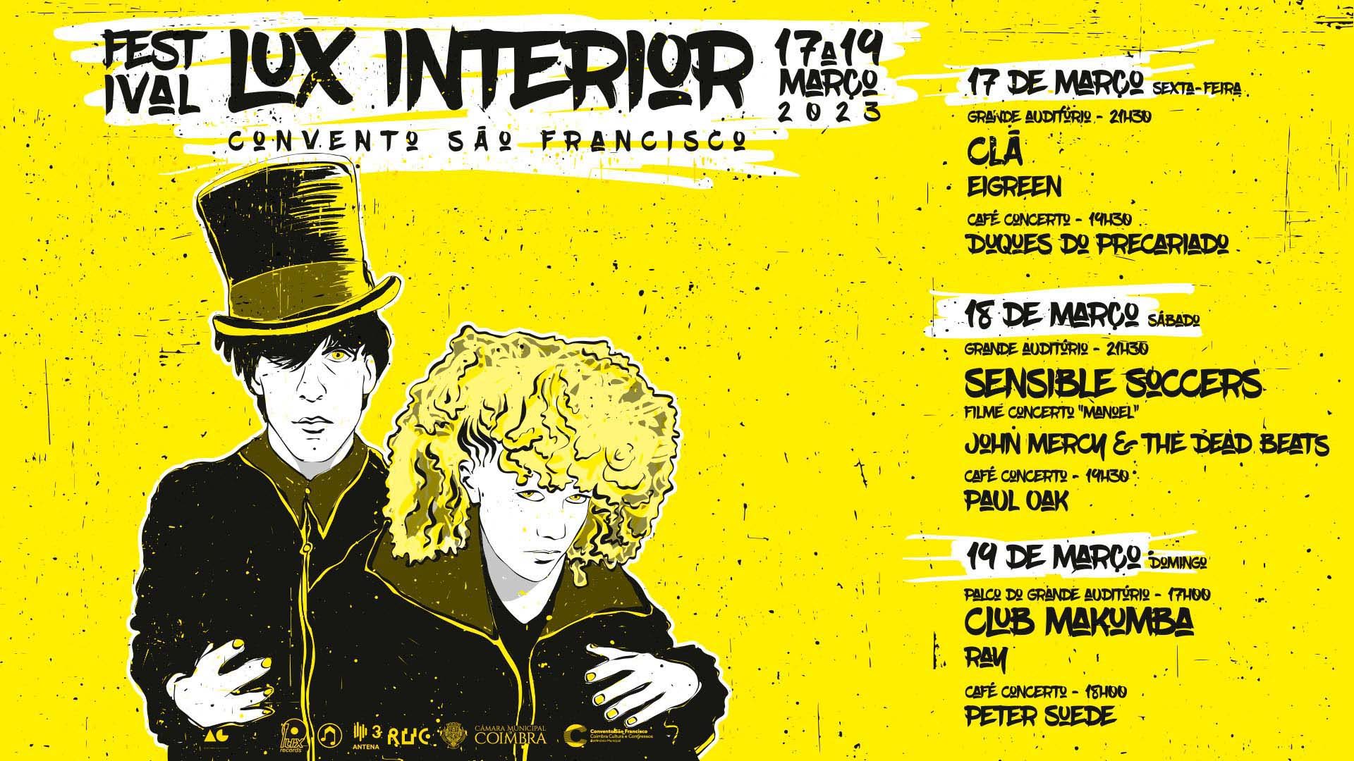 Festival Lux Interior dias 17, 18 e 19 de março no Convento São Francisco