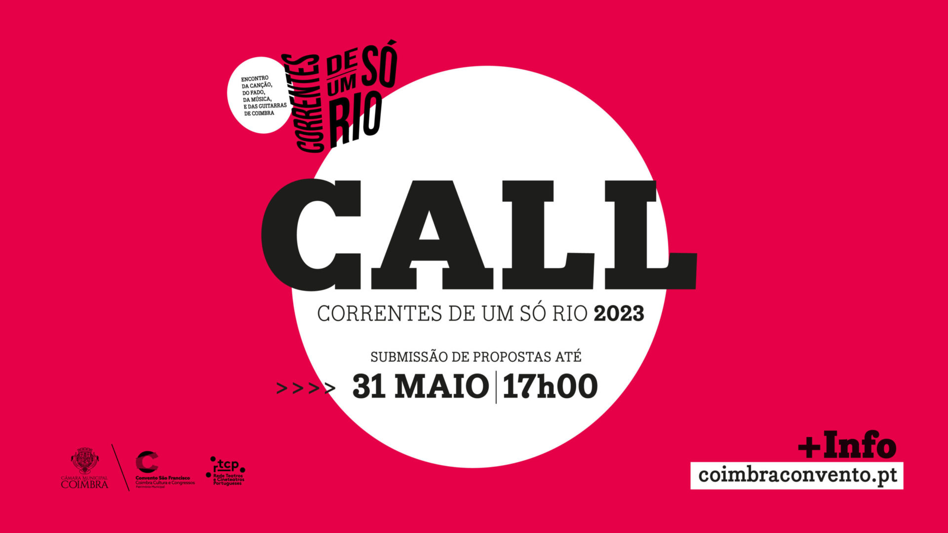 CM de Coimbra desafia comunidade artística a entregar propostas para Festival Correntes de Um só Rio até 31 de maio