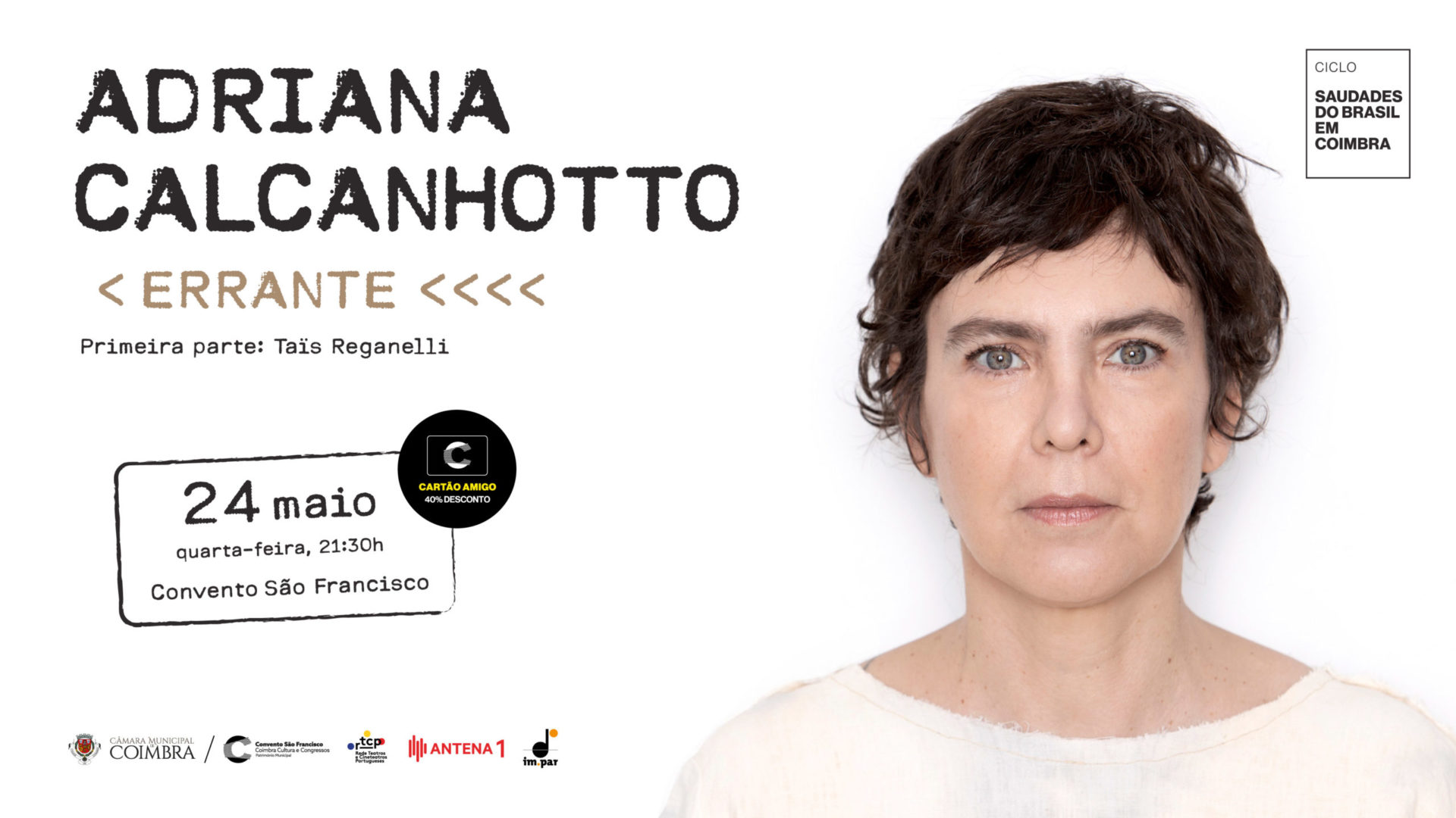 Convento São Francisco é o palco para a estreia mundial de “Errante” de Adriana Calcanhotto