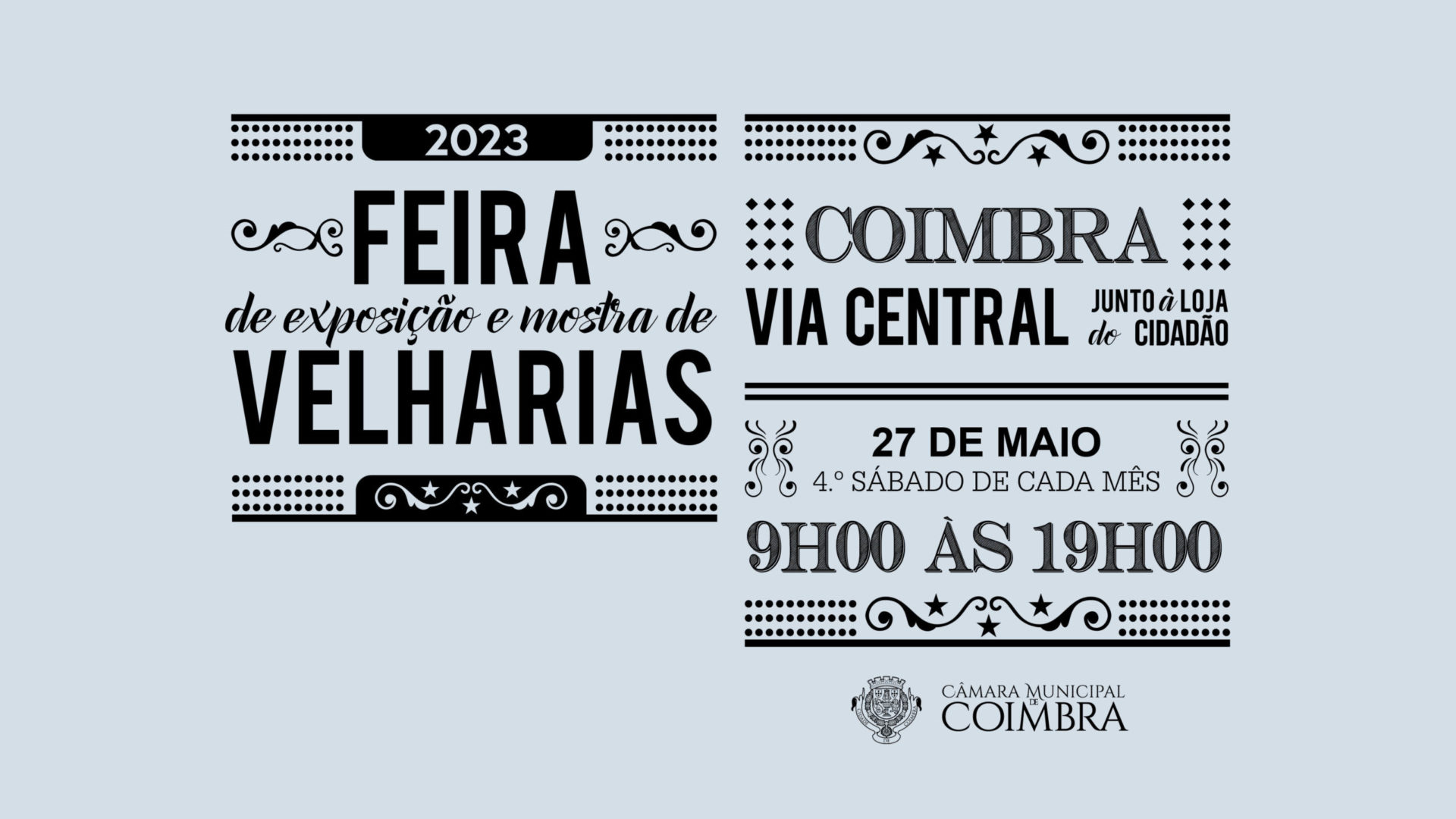Feira de Velharias no próximo sábado na Via Central
