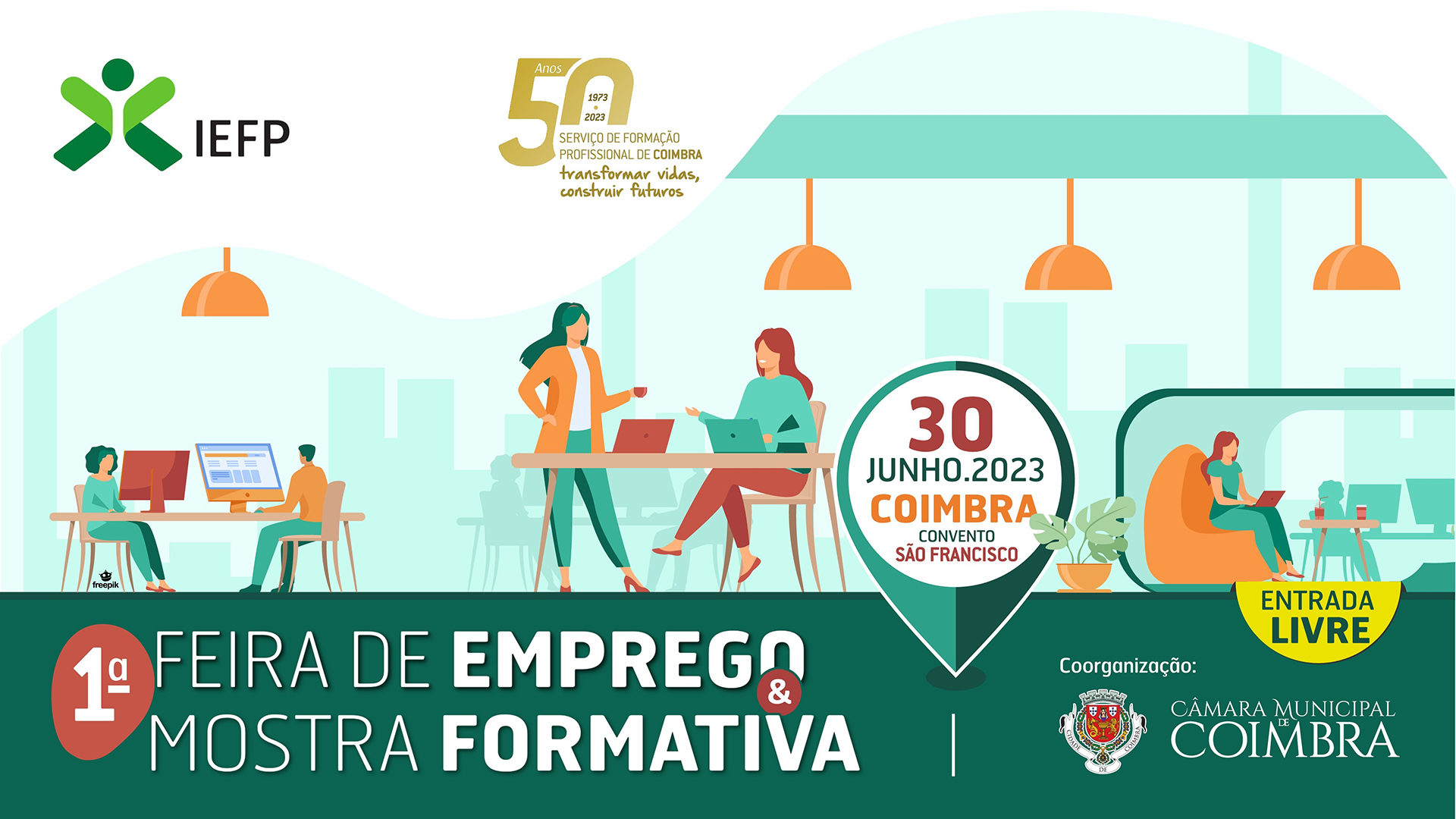 CM de Coimbra e IEFP organizam I Feira do Emprego e Mostra Formativa no Convento São Francisco
