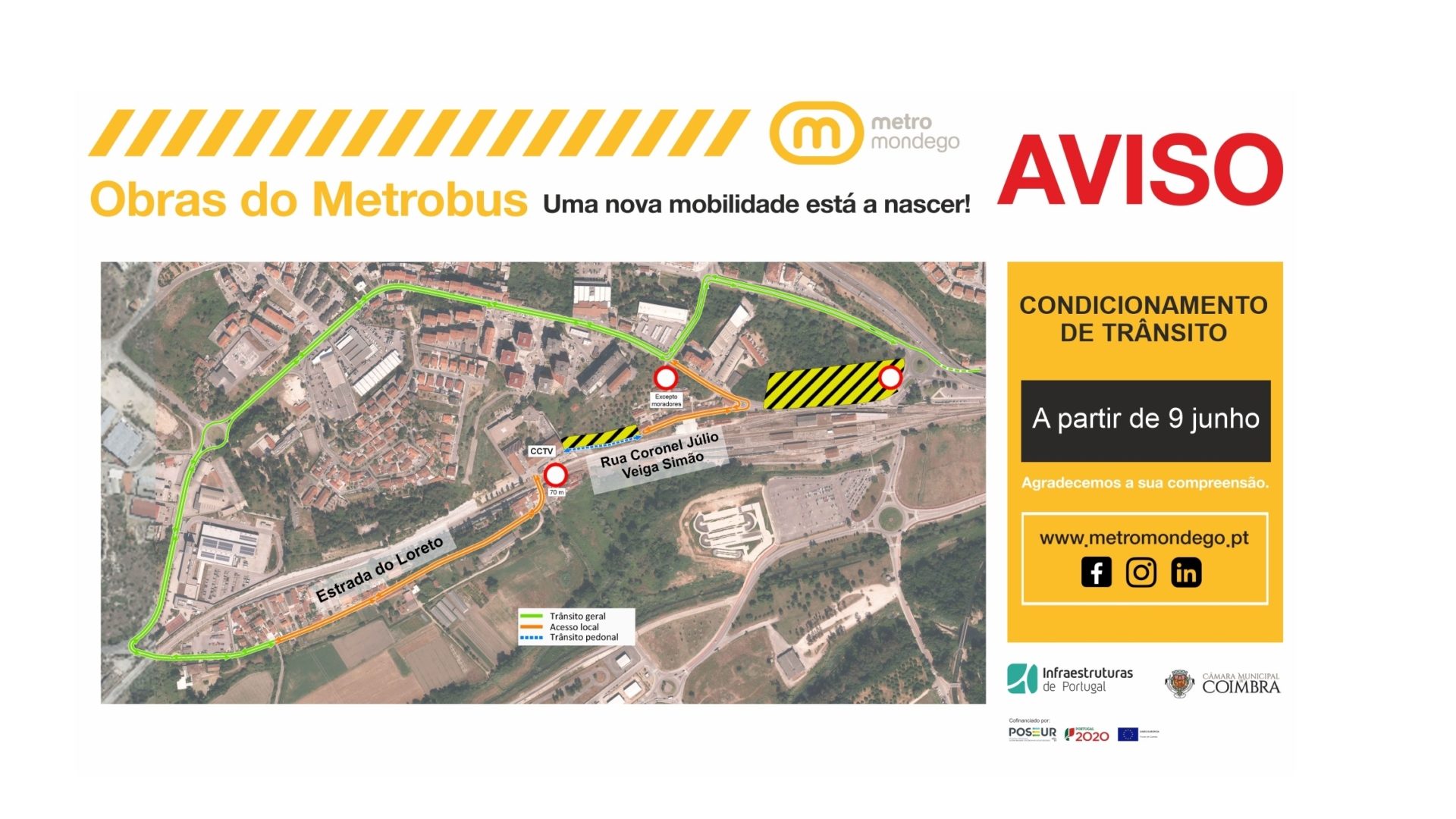 Obras do Metrobus | Condicionamento de trânsito na rua Coronel Veiga Simão