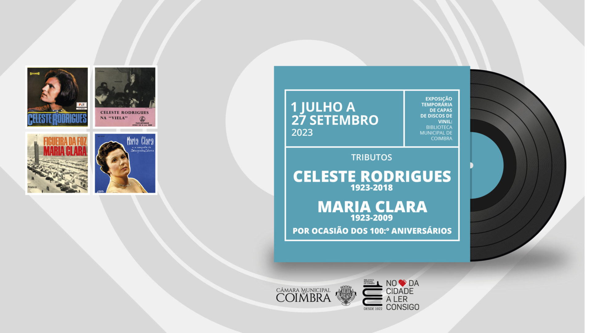 Biblioteca assinala 100 anos de Celeste Rodrigues e de Maria Clara com exposição discográfica