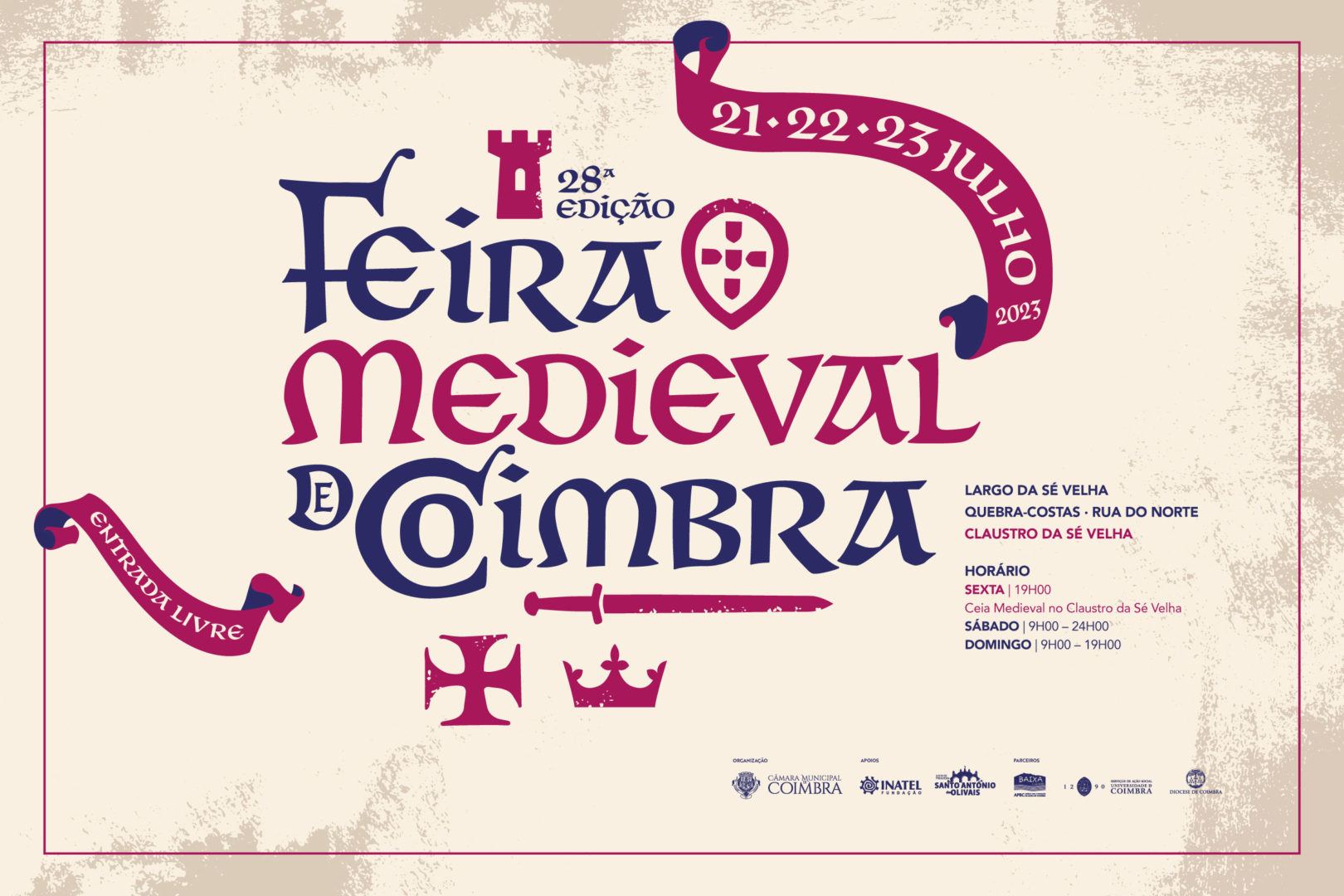 Viagem pela Idade Média começa já amanhã na zona histórica da cidade de Coimbra