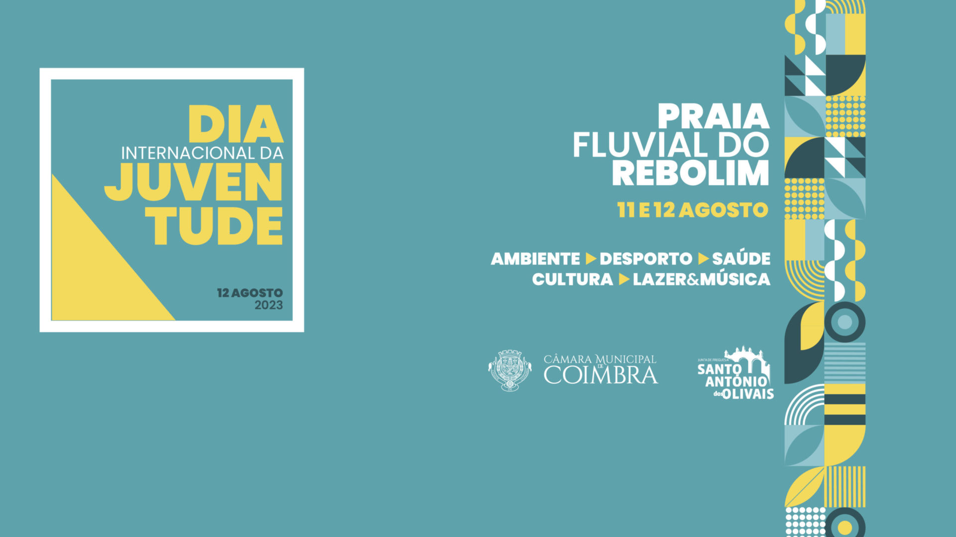 CM de Coimbra comemora Dia Internacional da Juventude com 2 dias de atividades na praia fluvial do Rebolim