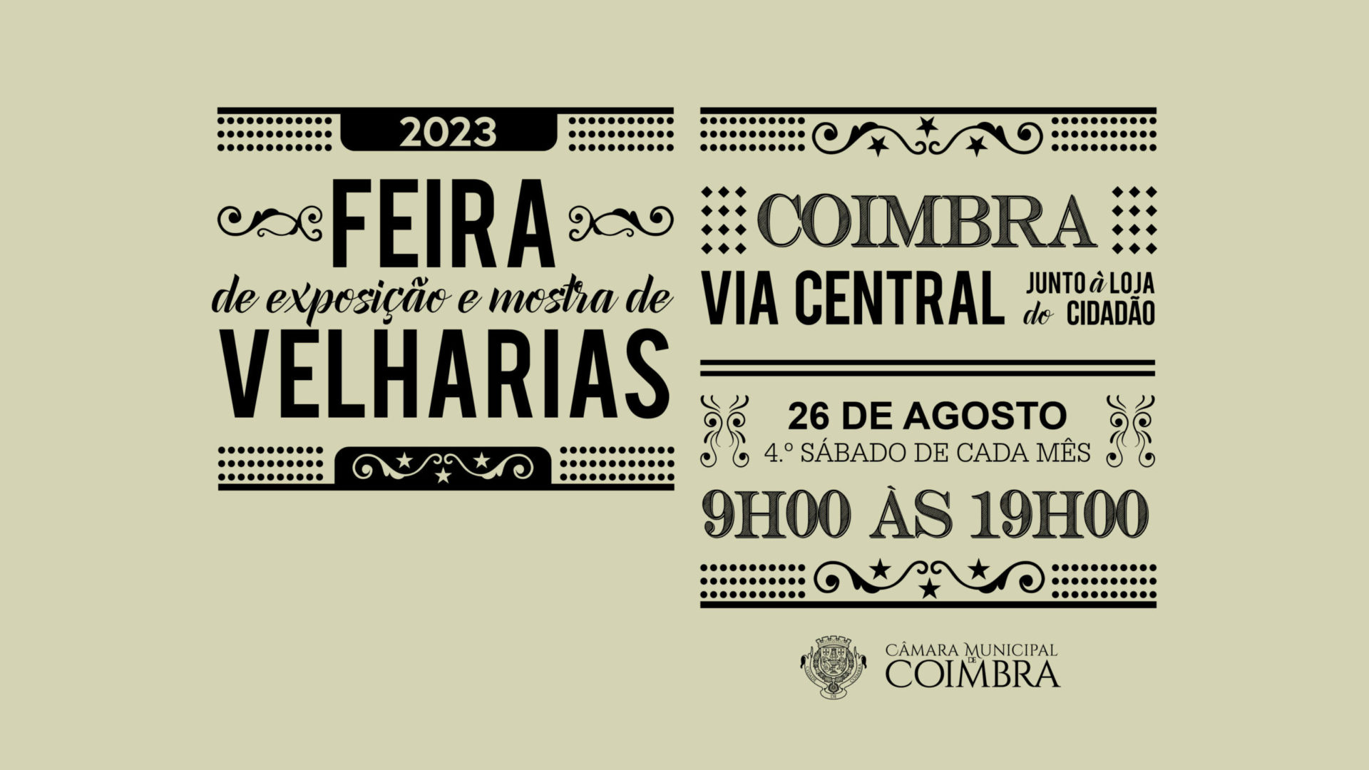 Feira de Velharias no próximo sábado na Via Central