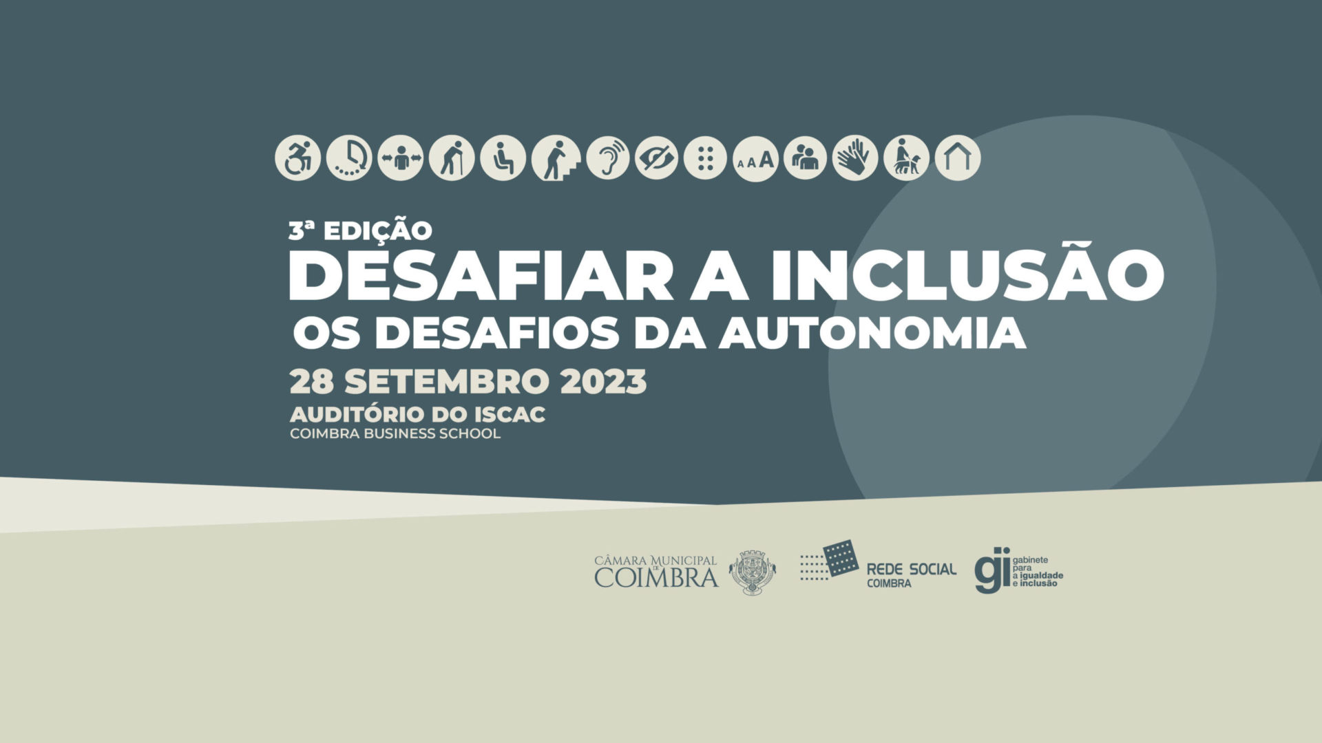 CM de Coimbra debate inclusão e autonomia a 28 de setembro no auditório do ISCAC